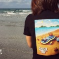 Annie on the beach t-shirt